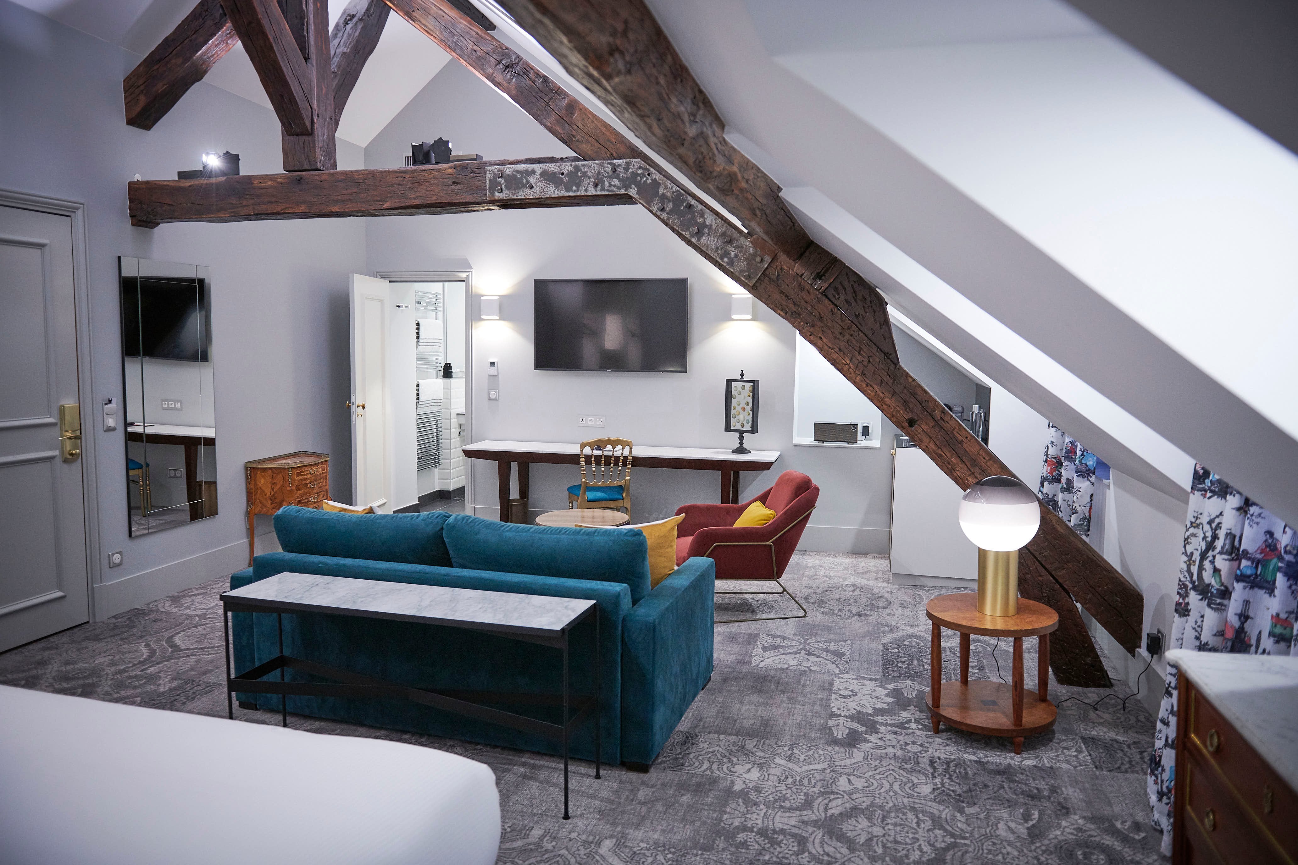 Normandy Hôtel Le Chantier - Afterworks Suite - Living room